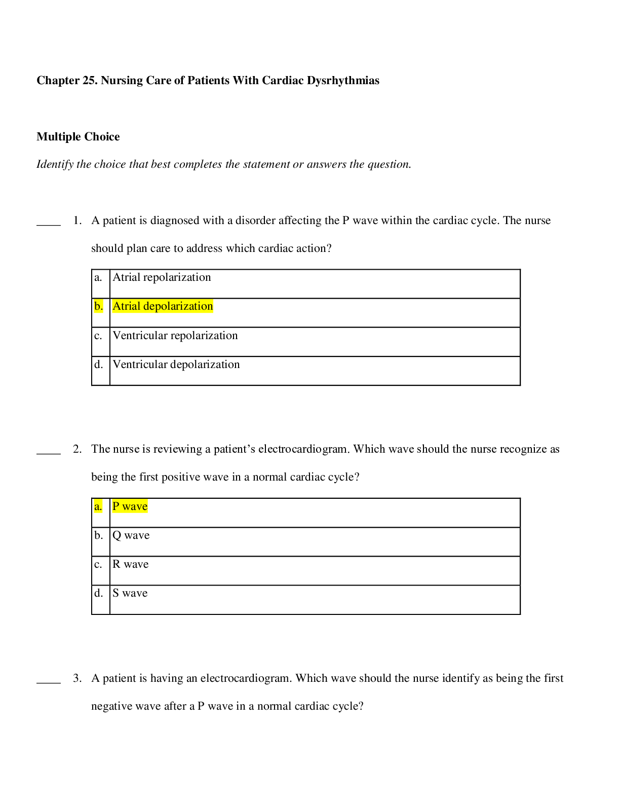 Preview image for Nursing Care of Patients With Cardiac Dysrhythmias